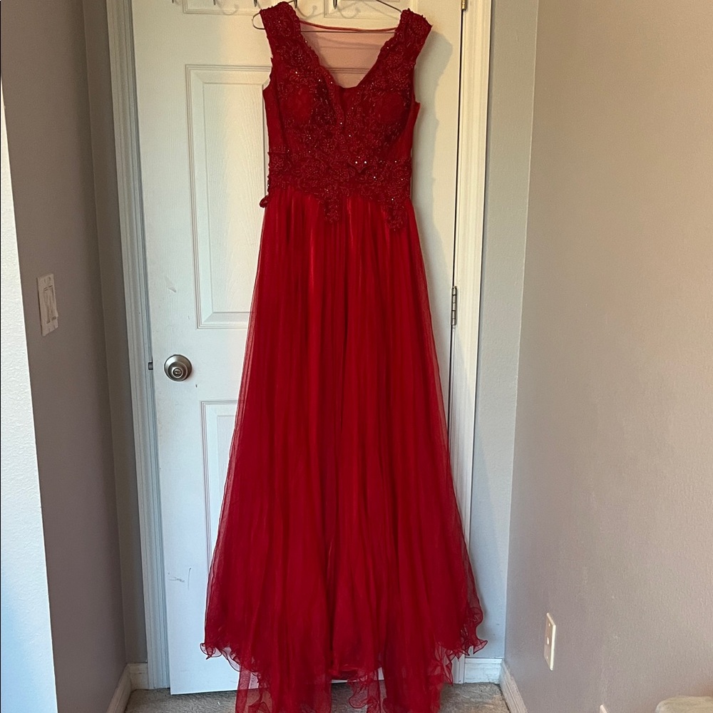 Elegant Red Evening Gown
